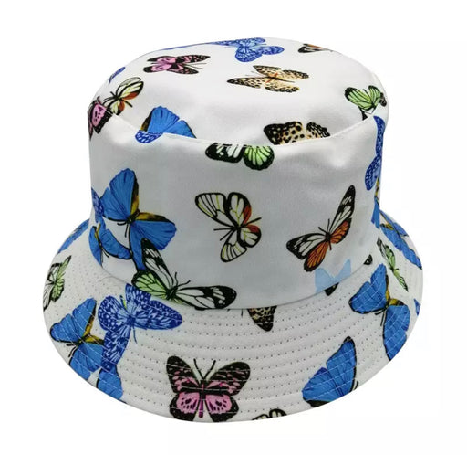 White Butterfly Bucket Hat